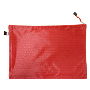 Папка с цип В4, промазан плат, червена