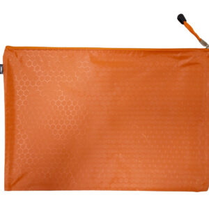 Папка с цип В4, промазан плат, оранжева