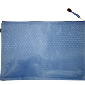 Папка с цип В4, промазан плат, тъмно синя