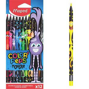 Цветни моливи Maped monster 12 цвята