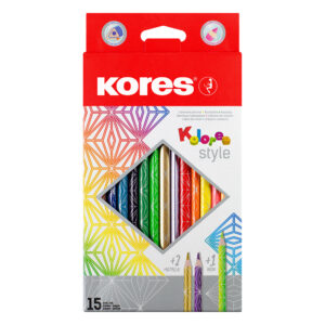 Цветни моливи Kores Kolores Style 15цв