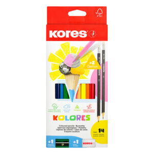 Цветни моливи Kores Kolores 12цв+остр