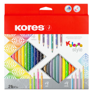 Цветни моливи Kores Kolores Style 26цв