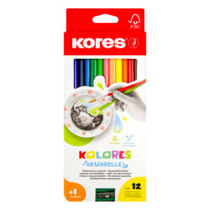 Акварелни цветни моливи Kores 12цв