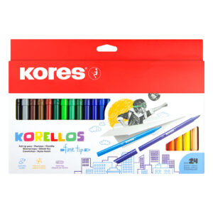 Флумастери Kores Korellos Fine 24 цвята
