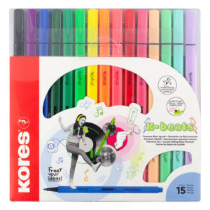Флумастери Kores K-Beats 15 цвята