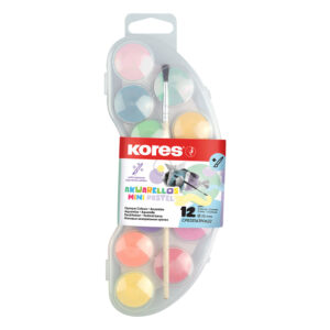 Акварелни бои Kores Pastel Ф25 12 цвята
