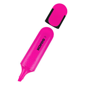 Текст маркер Kores розов