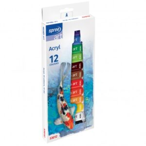 Акрилна боя 12 цв.х12 мл, в алуминиеви тубички