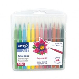 Флумастери четка Art, PP кутия, 24 цвята