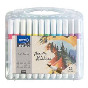 Маркери акрилни Artist Soft Brush, 24 цвята в PP кутия