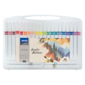 Маркери акрилни Art Soft Brush, 48 цвята в PP кутия