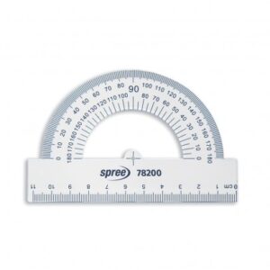 Транспортир прозрачен, 180°, 11 см