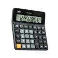 Калкулатор Deli настолен, 12 dgt, 129x129x26.5 мм, черен