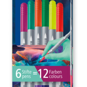 Двувърхи флумастри Staedtler Multiversе, 6 броя