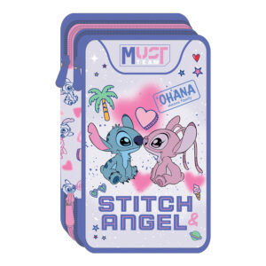 Несесер троен зареден Stitch, 12/6/19.5см.