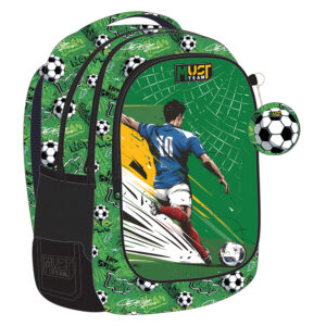 Раница с три ципа Football,43/32/18см.