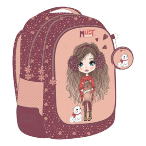 Раница с 3 ципа Gir In Winter With Fur, 43/32/18см.