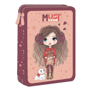 Несесер двоен зареден Girl In Winter With Fur, 15/5/21см.