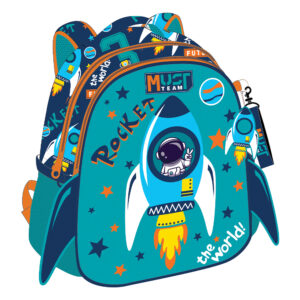 Раница детска с 2 ципа Rocket The World, 31/27/10см.