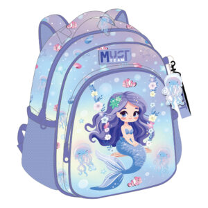 Раница детска с 2 ципа Mermaid, 31/27/10см.