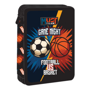 Несесер двоен зареден Football vs Basketball, 15/5/21см.