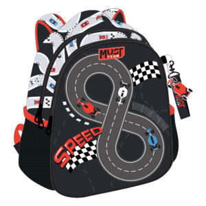 Раница детска с 2 ципа Racing Cars, 31/27/10см.