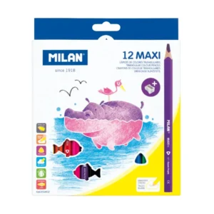 Цветни моливи Milan Maxi 12 цвята дълги