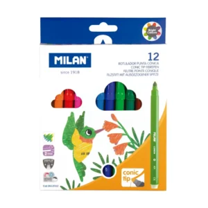 Флумастери Milan conic 631, 12 цвята