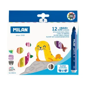 Флумастери Milan Maxi 649, 12 цвята