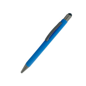 Химикалка метална за таблет щракаща - синя